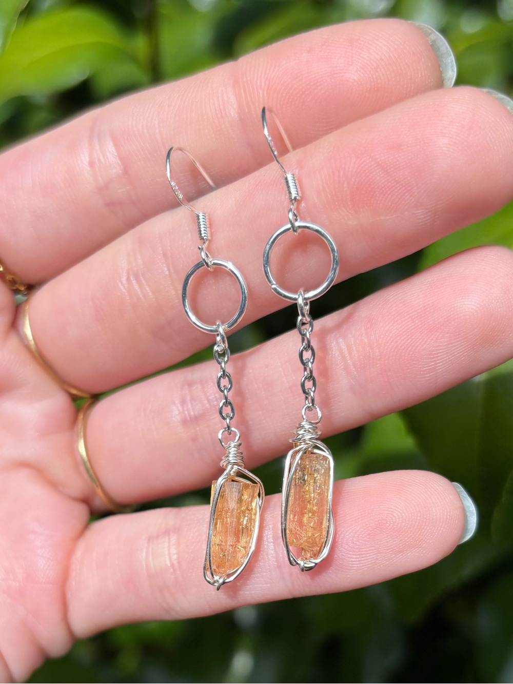 Imperial topaz drop earrings